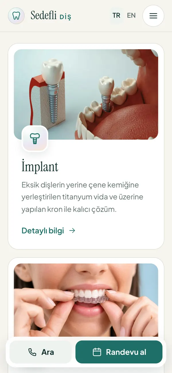 Treatment cards with photos: implants and clear aligners